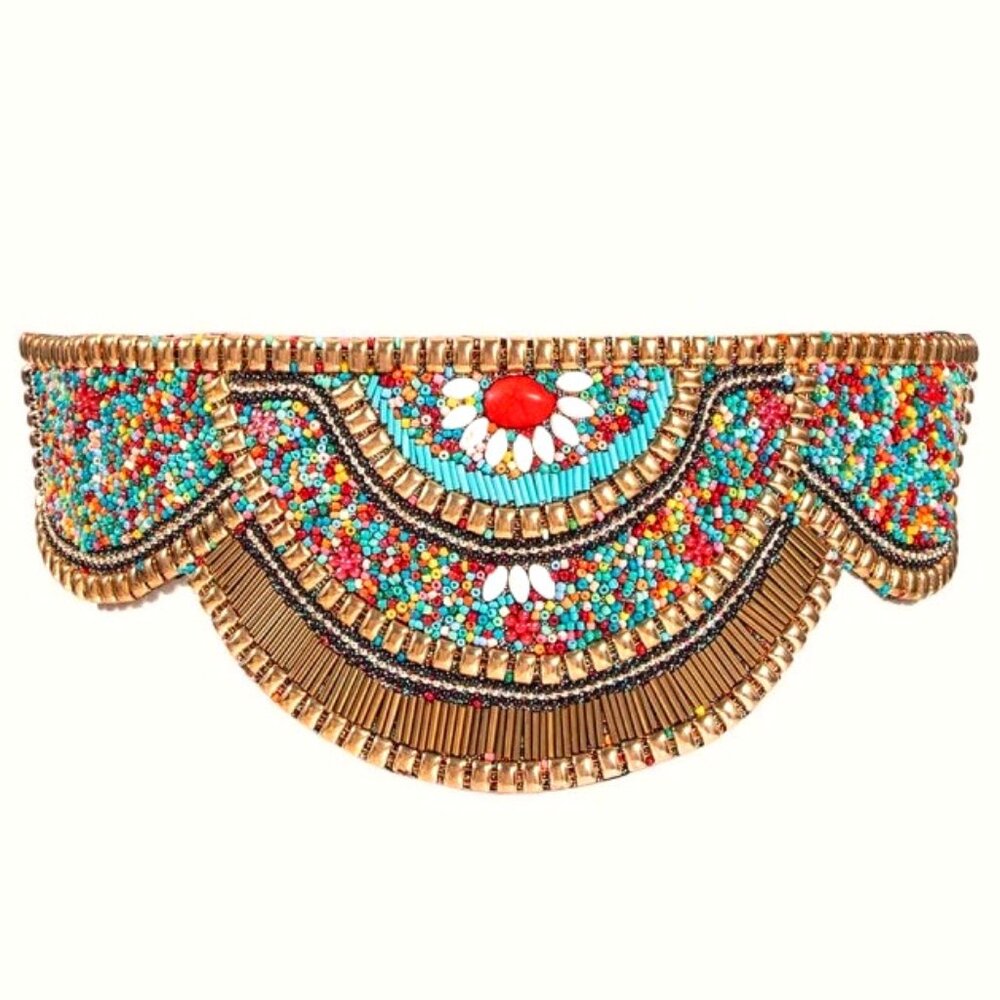 New Boho Beaded Stretch Belt Bohemian Style Belt Summer Belt